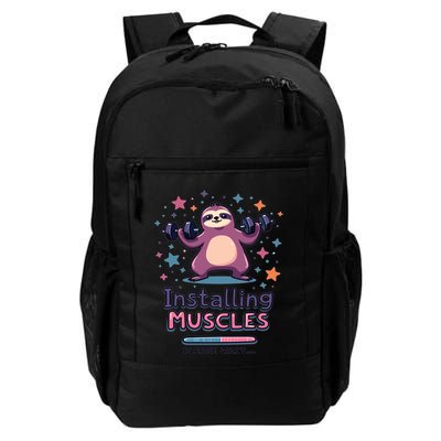Installing Muscles Please Wait Sloth Fitness Sloths Daily Commute Backpack