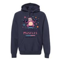 Installing Muscles Please Wait Sloth Fitness Sloths Premium Hoodie