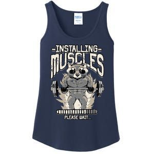 Installing Muscles Please Wait Gym Ladies Essential Tank