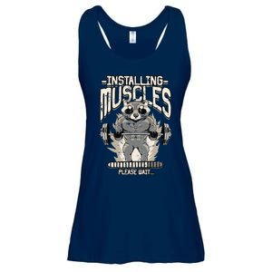 Installing Muscles Please Wait Gym Ladies Essential Flowy Tank