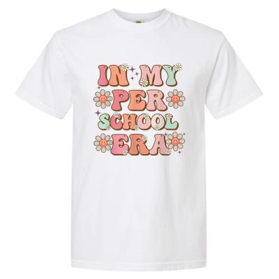 In My Preschool Era Cute Groovy First Day Of School Garment-Dyed Heavyweight T-Shirt