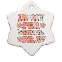 In My Preschool Era Cute Groovy First Day Of School Ceramic Star Ornament