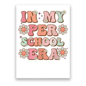 In My Preschool Era Cute Groovy First Day Of School Poster