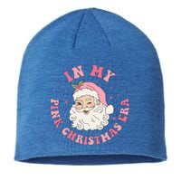 In My Pink Christmas Era Xmas Groovy Santa Holiday Great Gift Sustainable Beanie