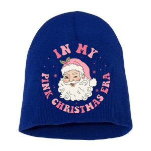 In My Pink Christmas Era Xmas Groovy Santa Holiday Great Gift Short Acrylic Beanie