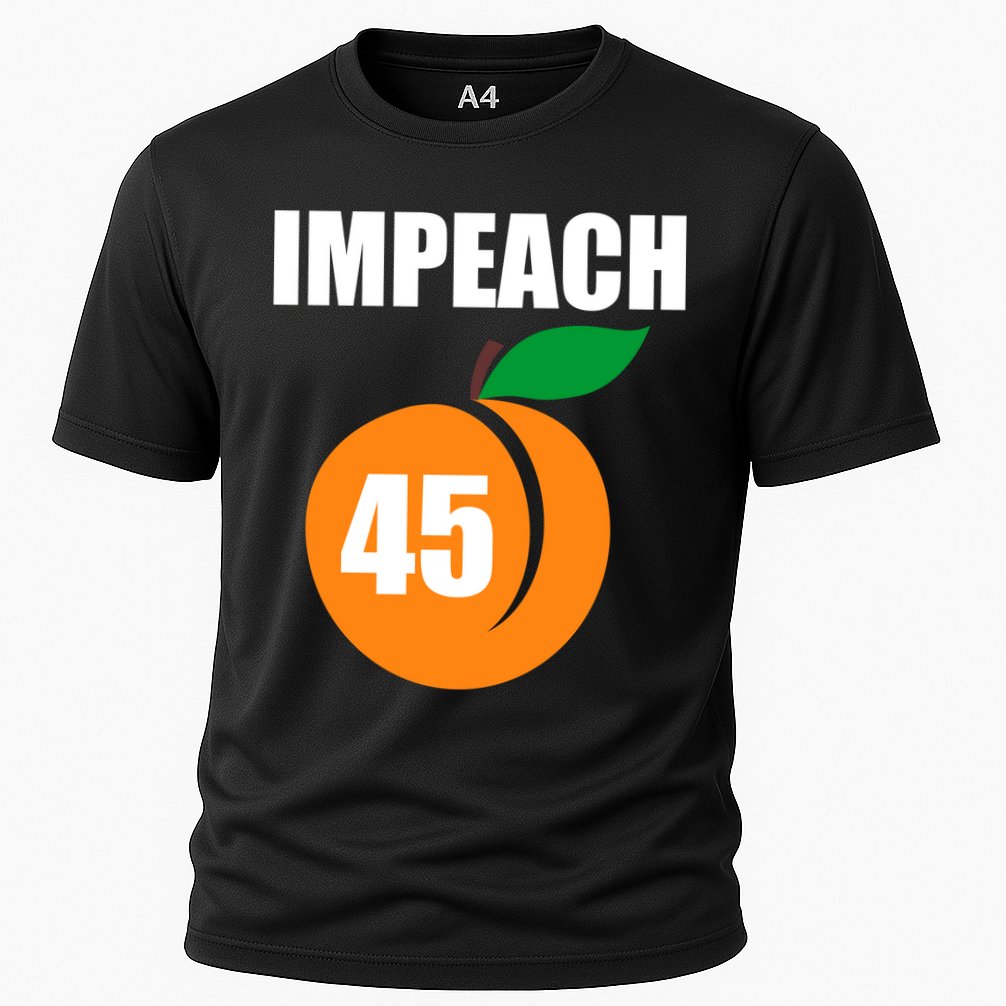 Impeach 45 Peach Emoji Anti Trump Impeachment Cooling Performance Crew T-Shirt