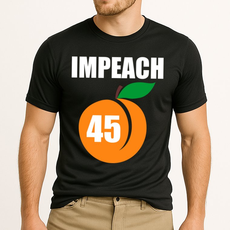 Impeach 45 Peach Emoji Anti Trump Impeachment Cooling Performance Crew T-Shirt
