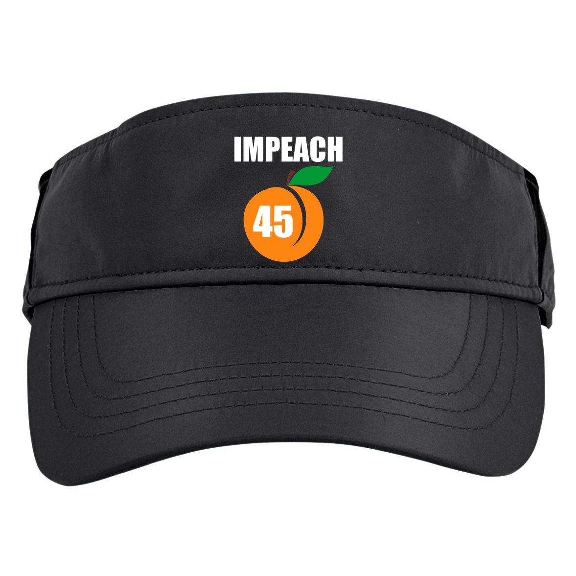 Impeach 45 Peach Emoji Anti Trump Impeachment Adult Drive Performance Visor