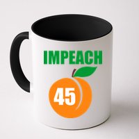 Impeach 45 Peach Emoji Anti Trump Impeachment Mug