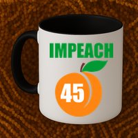 Impeach 45 Peach Emoji Anti Trump Impeachment Mug