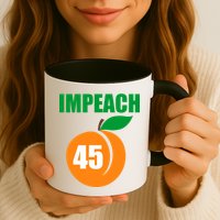Impeach 45 Peach Emoji Anti Trump Impeachment Mug
