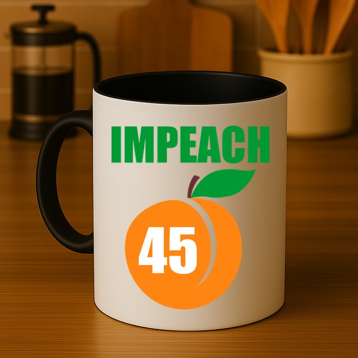 Impeach 45 Peach Emoji Anti Trump Impeachment Mug