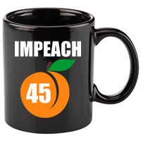 Impeach 45 Peach Emoji Anti Trump Impeachment 11oz C Handle Ceramic Mug