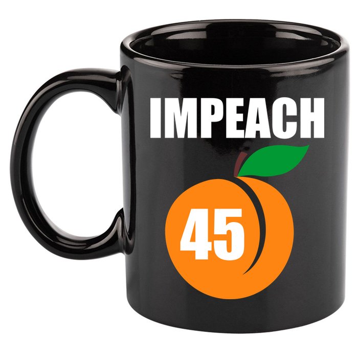 Impeach 45 Peach Emoji Anti Trump Impeachment 11oz C Handle Ceramic Mug