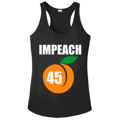 Impeach 45 Peach Emoji Anti Trump Impeachment Ladies PosiCharge Competitor Racerback Tank