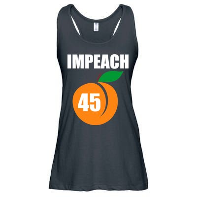 Impeach 45 Peach Emoji Anti Trump Impeachment Ladies Essential Flowy Tank