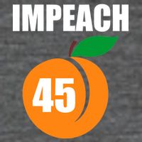 Impeach 45 Peach Emoji Anti Trump Impeachment Flat Bill Trucker Hat