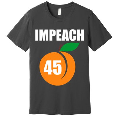Impeach 45 Peach Emoji Anti Trump Impeachment Premium T-Shirt