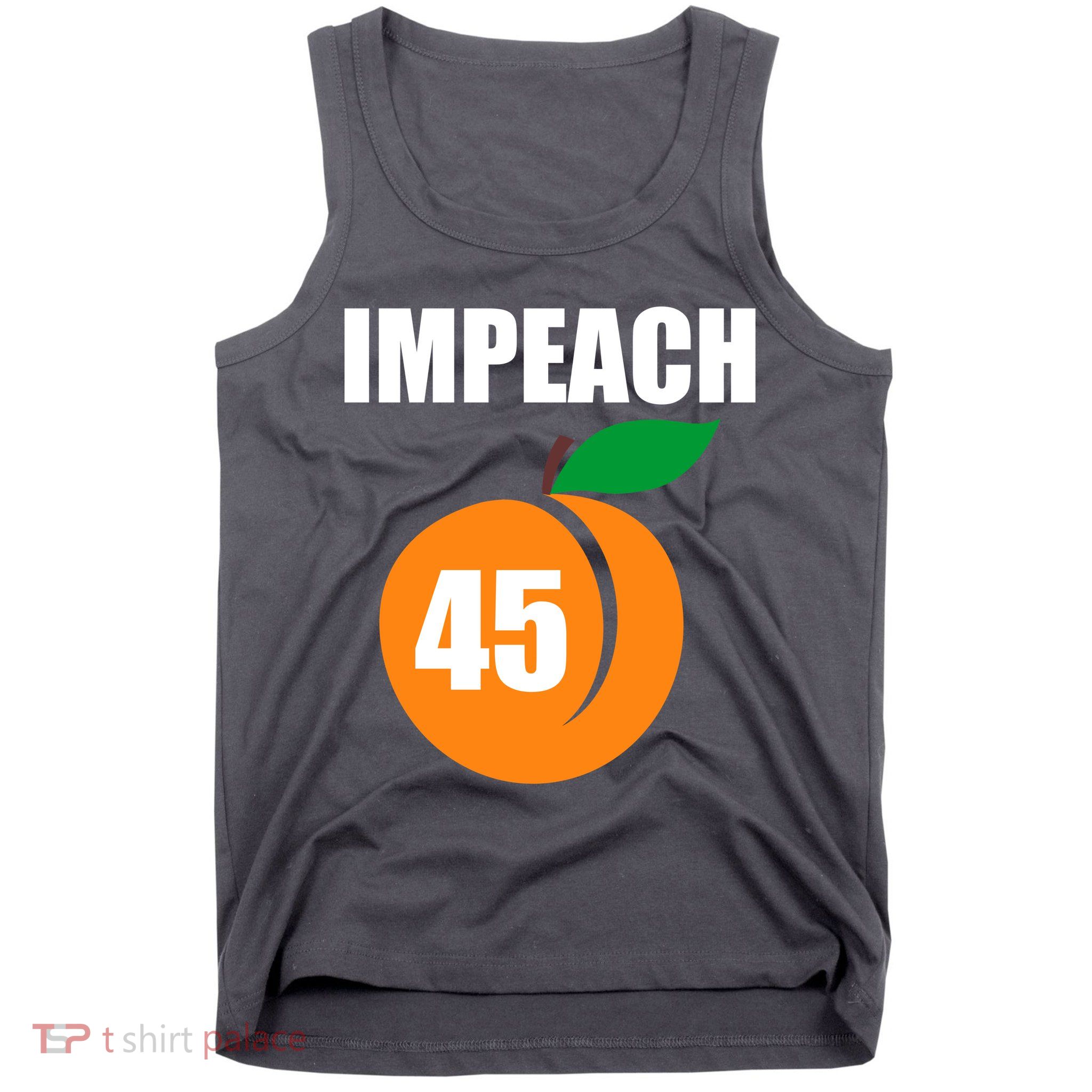 Impeach 45 Peach Emoji Anti Trump Impeachment Tank Top
