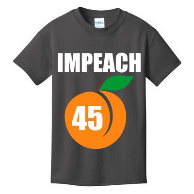 Impeach 45 Peach Emoji Anti Trump Impeachment Kids T-Shirt