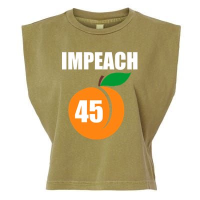 Impeach 45 Peach Emoji Anti Trump Impeachment Garment-Dyed Women's Muscle Tee