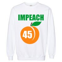 Impeach 45 Peach Emoji Anti Trump Impeachment Garment-Dyed Sweatshirt