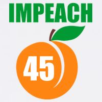 Impeach 45 Peach Emoji Anti Trump Impeachment Garment-Dyed Sweatshirt