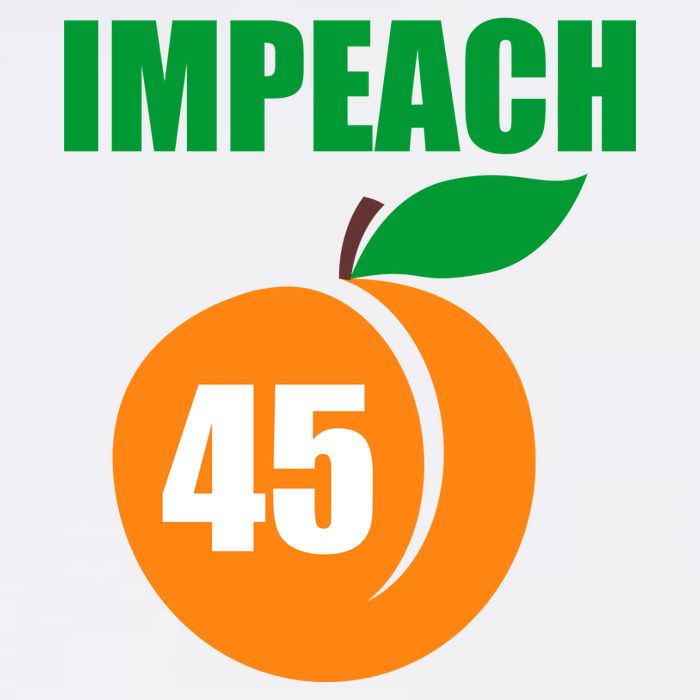 Impeach 45 Peach Emoji Anti Trump Impeachment Garment-Dyed Sweatshirt