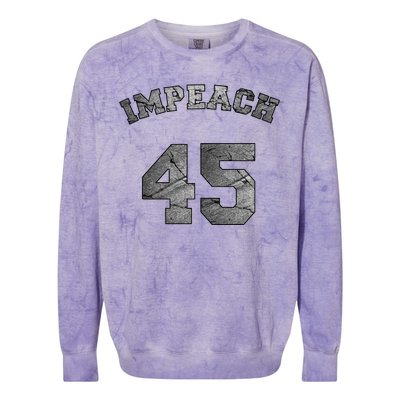 Impeach 45 Stone Logo Anti Trump Impeachment Colorblast Crewneck Sweatshirt