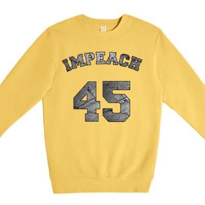 Impeach 45 Stone Logo Anti Trump Impeachment Premium Crewneck Sweatshirt