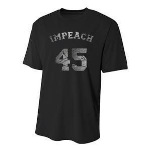 Impeach 45 Stone Logo Anti Trump Impeachment Youth Performance Sprint T-Shirt