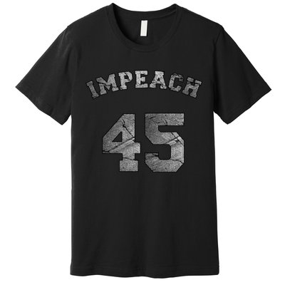 Impeach 45 Stone Logo Anti Trump Impeachment Premium T-Shirt