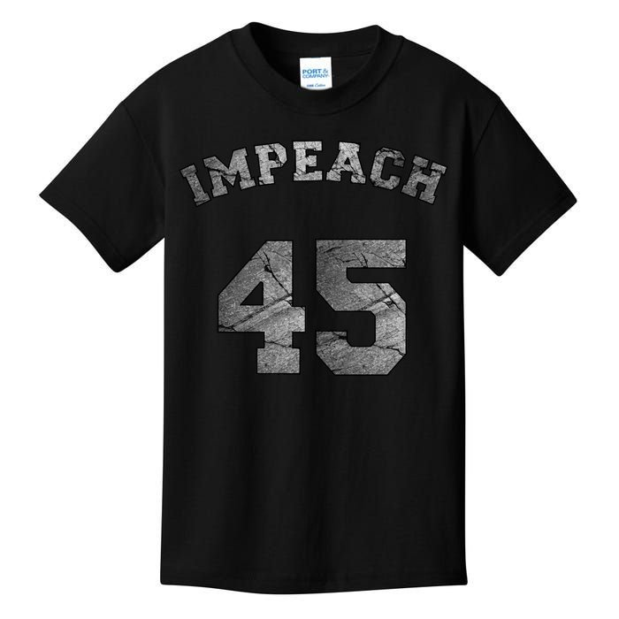 Impeach 45 Stone Logo Anti Trump Impeachment Kids T-Shirt