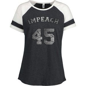 Impeach 45 Stone Logo Anti Trump Impeachment Enza Ladies Jersey Colorblock Tee