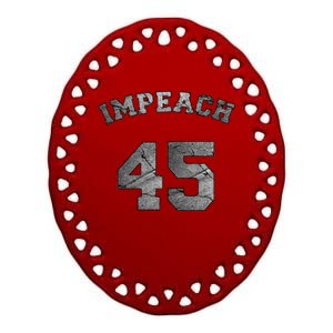 Impeach 45 Stone Logo Anti Trump Impeachment Ceramic Oval Ornament