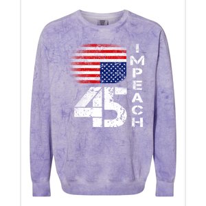 Impeach 45 Upside down Flag  Colorblast Crewneck Sweatshirt