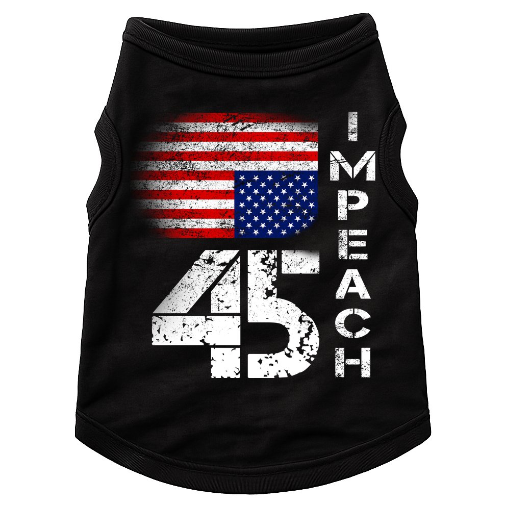 Impeach 45 Upside down Flag  Doggie Tank