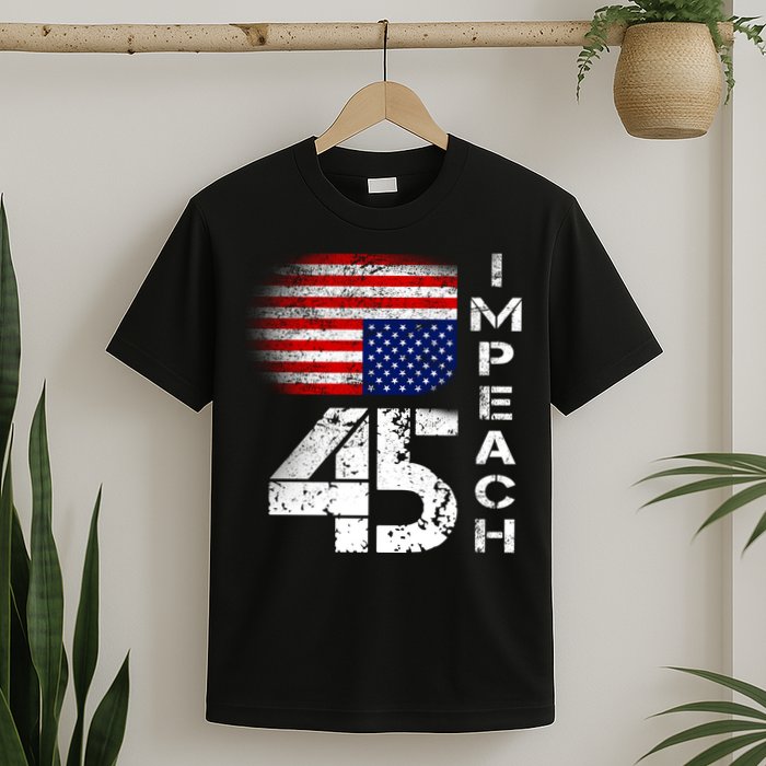 Impeach 45 Upside down Flag  T-Shirt