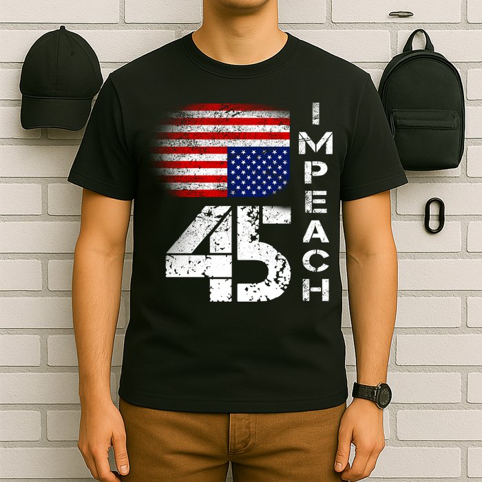 Impeach 45 Upside down Flag  T-Shirt
