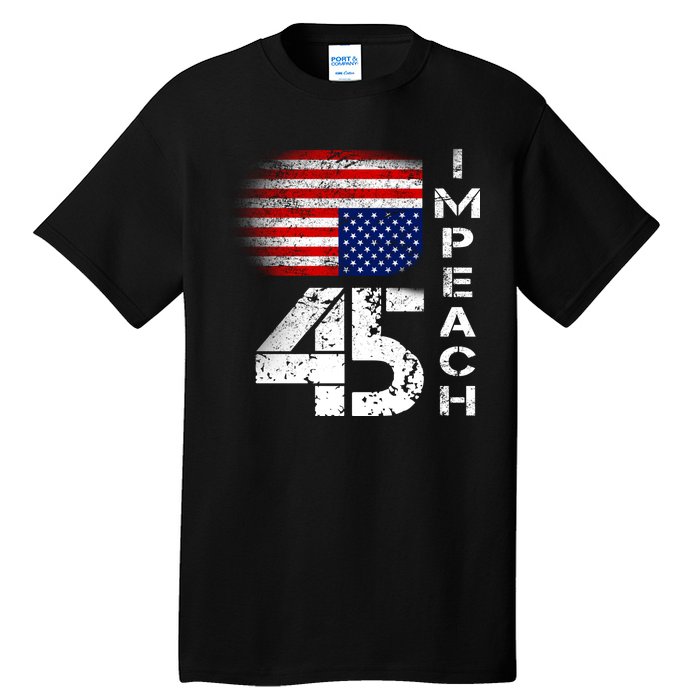 Impeach 45 Upside down Flag  Tall T-Shirt