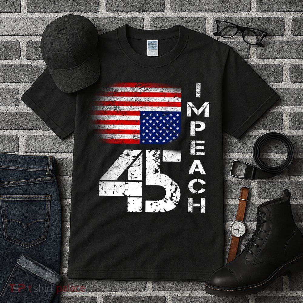Impeach 45 Upside down Flag  Tall T-Shirt