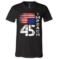 Impeach 45 Upside down Flag  V-Neck T-Shirt