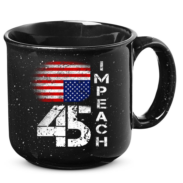Impeach 45 Upside down Flag  15oz Campfire Ceramic Mug