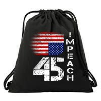 Impeach 45 Upside down Flag  Drawstring Bag