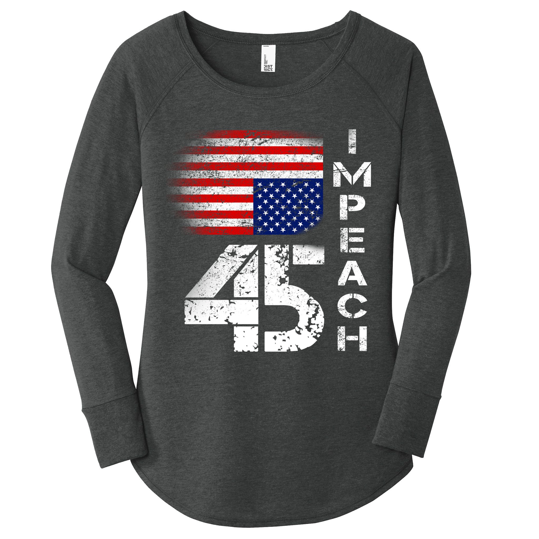 Impeach 45 Upside down Flag  Women's Perfect Tri Tunic Long Sleeve Shirt