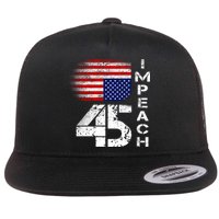 Impeach 45 Upside down Flag  Flat Bill Trucker Hat