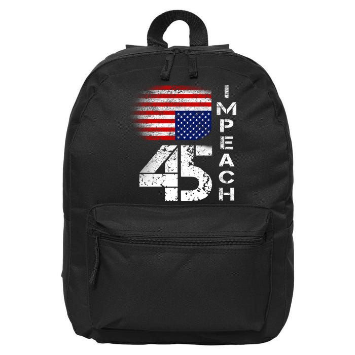 Impeach 45 Upside down Flag  16 in Basic Backpack