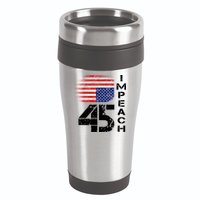 Impeach 45 Upside down Flag  16oz Travel Tumbler