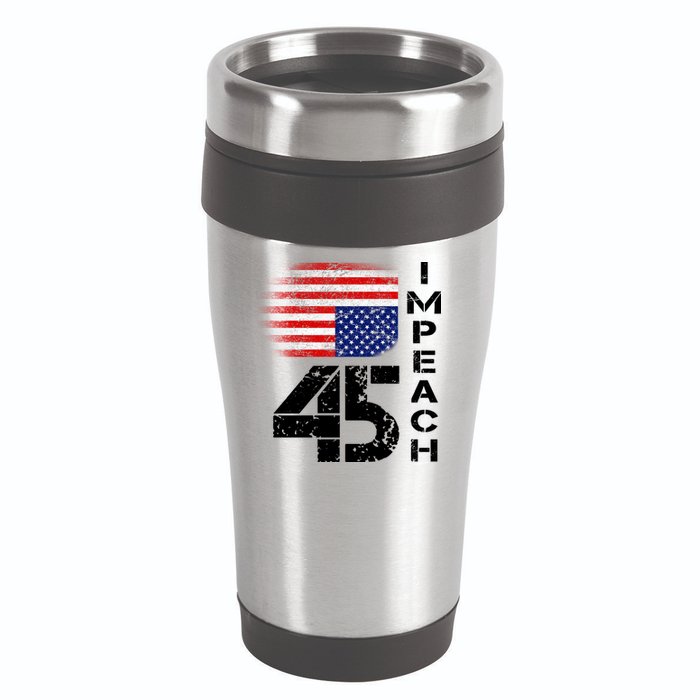 Impeach 45 Upside down Flag  16oz Travel Tumbler