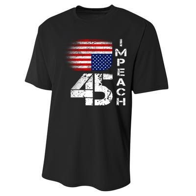 Impeach 45 Upside down Flag  Performance Sprint T-Shirt